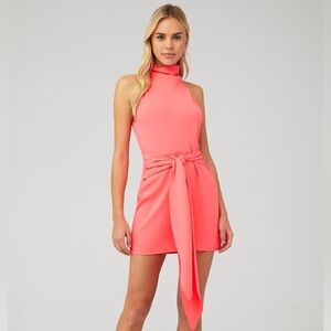 Amanda Uprichard Sandrine Dress in Fluro Pink